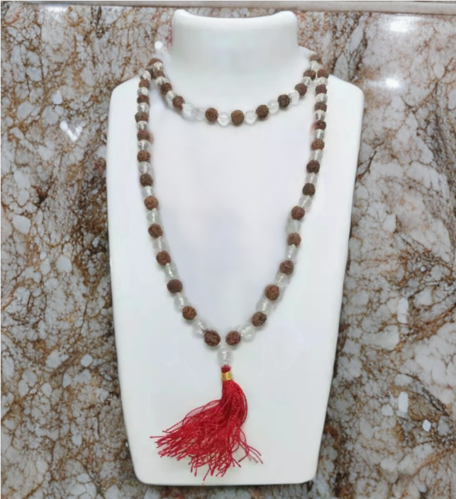 Rudraksha Crystal Mala 