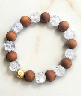 Wood Crystal bracelet
